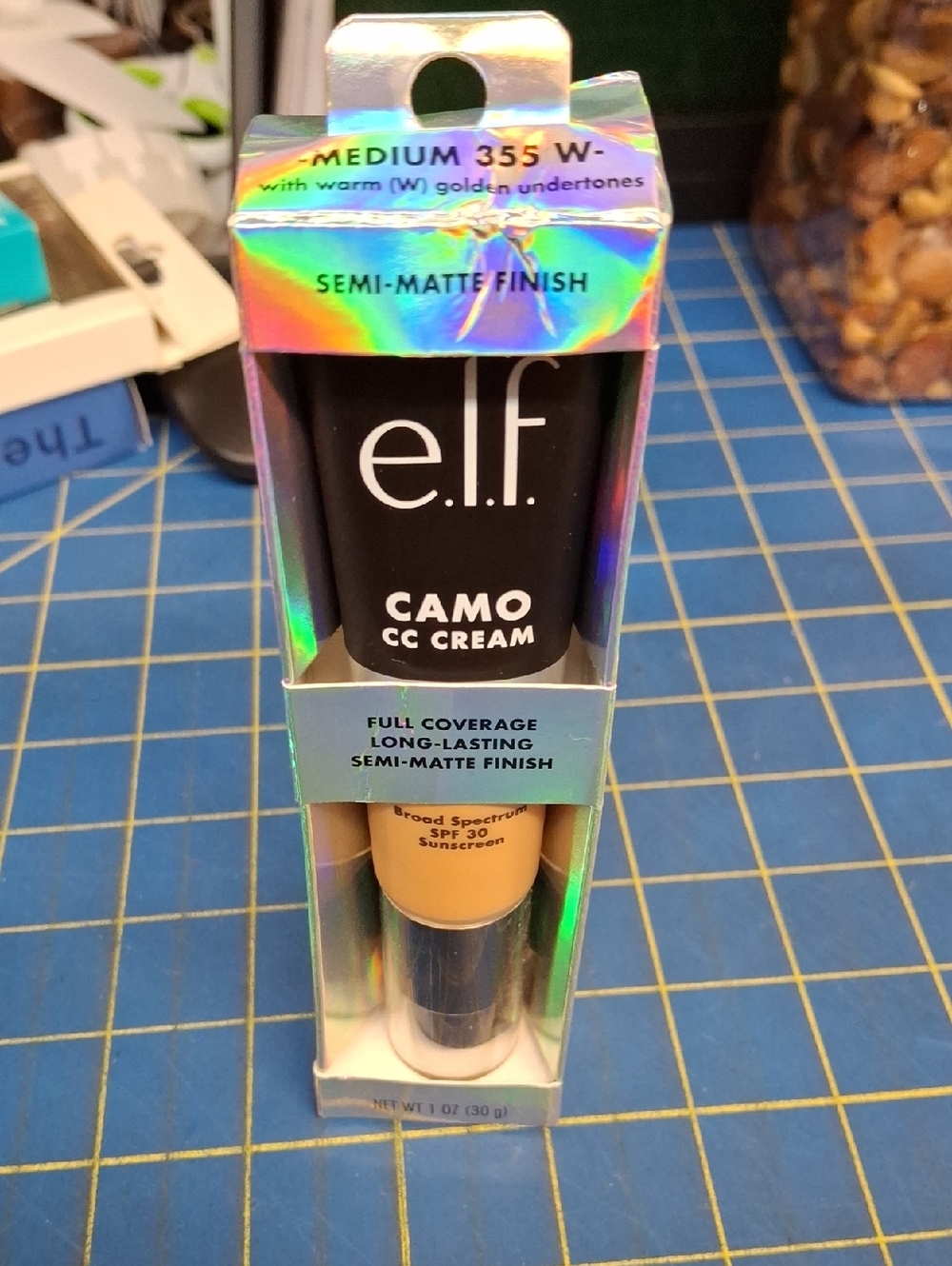 e.l.f. Camo CC Cream - Medium 355 W Semi-Matte Finish 30g New